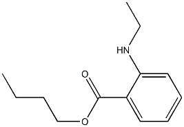 o-(エチルアミノ)安息香酸ブチル 化学構造式