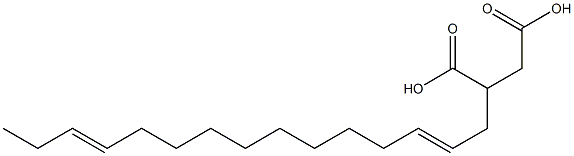 (2,12-ペンタデカジエニル)こはく酸 化学構造式