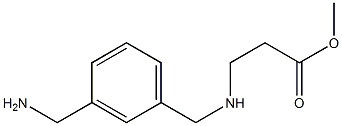 3-[m-(アミノメチル)ベンジルアミノ]プロピオン酸メチル 化学構造式