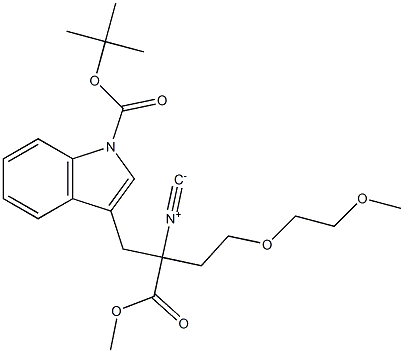 2-[(1-tert-Butyloxycarbonyl-1H-indol-3-yl)methyl]-2-isocyano-4-(2-methoxyethoxy)butyric acid methyl ester