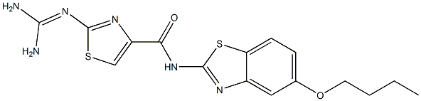 2-(Diaminomethyleneamino)-N-(5-butoxy-2-benzothiazolyl)thiazole-4-carboxamide