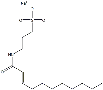 3-(2-ウンデセノイルアミノ)-1-プロパンスルホン酸ナトリウム 化学構造式
