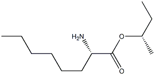 (S)-2-アミノオクタン酸(S)-1-メチルプロピル 化学構造式