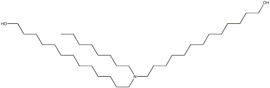 13,13'-(オクチルイミノ)ビス(1-トリデカノール) 化学構造式