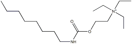 2-[[(オクチルアミノ)カルボニル]オキシ]-N,N,N-トリエチルエタンアミニウム 化学構造式