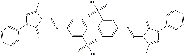 4,4'-Bis(4,5-dihydro-1-phenyl-3-methyl-5-oxo-1H-pyrazol-4-ylazo)biphenyl-2,2'-disulfonic acid