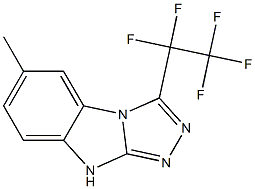 3-(ペンタフルオロエチル)-6-メチル-9H-1,2,4-トリアゾロ[4,3-a]ベンゾイミダゾール 化学構造式