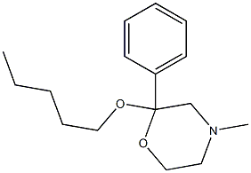 2-(ペンチルオキシ)-2-フェニル-4-メチルモルホリン 化学構造式