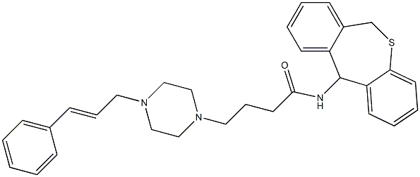 4-[4-(3-Phenyl-2-propenyl)-1-piperazinyl]-N-[(6,11-dihydrodibenzo[b,e]thiepin)-11-yl]butyramide