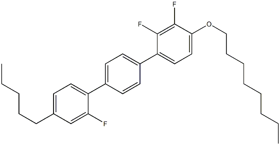 4-オクチルオキシ-4''-ペンチル-2,2'',3-トリフルオロ-1,1':4',1''-テルベンゼン 化学構造式