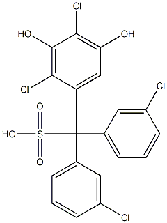 (2,4-Dichloro-3,5-dihydroxyphenyl)bis(3-chlorophenyl)methanesulfonic acid