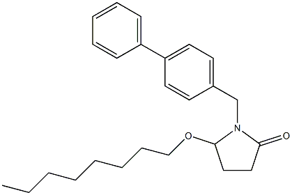 5-(オクチルオキシ)-1-[4-フェニルベンジル]ピロリジン-2-オン 化学構造式
