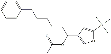 酢酸1-[5-(トリメチルシリル)-3-フリル]-6-フェニルヘキシル 化学構造式