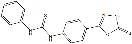 1-Phenyl-3-[4-[(5-thioxo-4,5-dihydro-1,3,4-oxadiazol)-2-yl]phenyl]thiourea