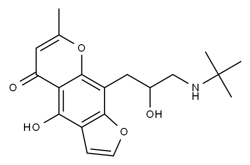 9-[3-(tert-Butylamino)-2-hydroxypropyl]-4-hydroxy-7-methyl-5H-furo[3,2-g][1]benzopyran-5-one