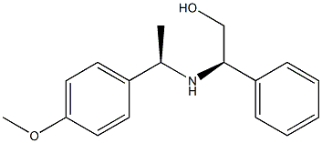 (2R)-2-[[(1R)-1-(4-メトキシフェニル)エチル]アミノ]-2-フェニルエタノール 化学構造式