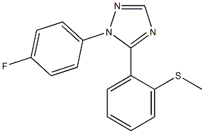 1-(4-フルオロフェニル)-5-(2-メチルチオフェニル)-1H-1,2,4-トリアゾール 化学構造式