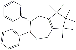 (7S)-6,7-ジフェニル-1,1,2,2,3,3-ヘキサメチル-2,3,4,6,7,8-ヘキサヒドロ-1H-5-オキサ-6-アザアズレン 化学構造式