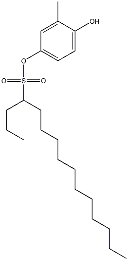 4-ペンタデカンスルホン酸4-ヒドロキシ-3-メチルフェニル 化学構造式