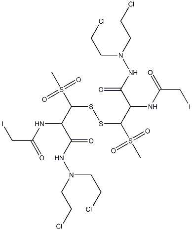 3,3'-Dithiobis[N',N'-bis(2-chloroethyl)-2-(iodoacetyl)amino-3-methylsulfonylpropionic acid hydrazide]