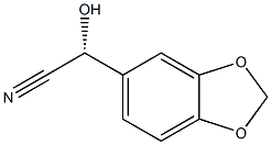 (R)-(1,3-ベンゾジオキソール-5-イル)ヒドロキシアセトニトリル 化学構造式