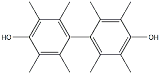 2,2',3,3',5,5',6,6'-オクタメチル-1,1'-ビフェニル-4,4'-ジオール 化学構造式