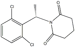 1-[(S)-1-(2,6-ジクロロフェニル)エチル]ピペリジン-2,6-ジオン 化学構造式