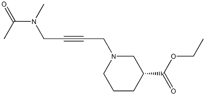 (3R)-1-[4-[(Acetyl)methylamino]-2-butynyl]piperidine-3-carboxylic acid ethyl ester Structure