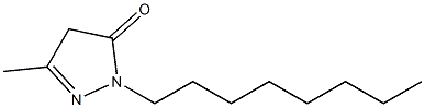 1-オクチル-3-メチル-1H-ピラゾール-5(4H)-オン 化学構造式