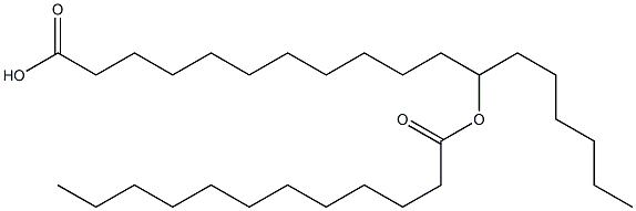 12-ラウロイルオキシオクタデカン酸 化学構造式