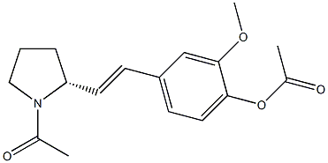 (2R)-1-Acetyl-2-[(E)-2-[4-(acetyloxy)-3-methoxyphenyl]ethenyl]pyrrolidine