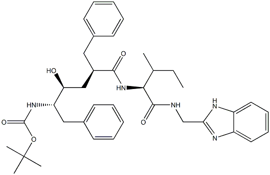 (2S)-2-[[(2R,4S,5S)-2-Benzyl-5-(tert-butyloxycarbonylamino)-4-hydroxy-6-phenylhexanoyl]amino]-3-methyl-N-[(1H-benzimidazol-2-yl)methyl]valeramide