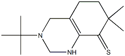 3-tert-ブチル-7,7-ジメチル-1,2,3,4,5,6,7,8-オクタヒドロキナゾリン-8-チオン 化学構造式