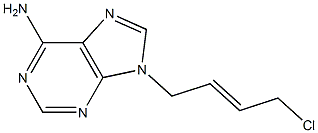 9-[(E)-4-クロロ-2-ブテニル]-9H-プリン-6-アミン 化学構造式