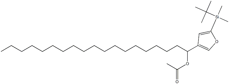 酢酸1-[5-(tert-ブチルジメチルシリル)-3-フリル]ノナデシル 化学構造式