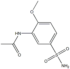 3-アセチルアミノ-4-メトキシベンゼンスルホンアミド 化学構造式
