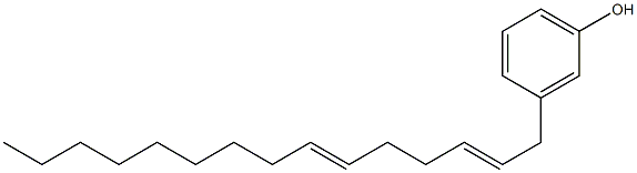3-(2,6-ペンタデカジエニル)フェノール 化学構造式