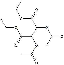 2,3-ジ(アセチルオキシ)ブタン二酸ジエチル 化学構造式