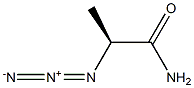 [S,(+)]-2-アジドプロピオンアミド 化学構造式