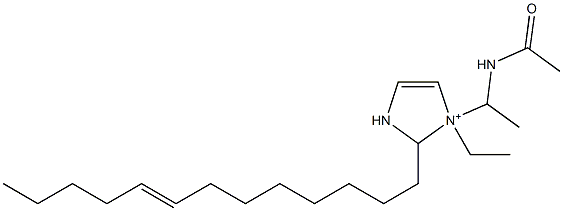 1-[1-(アセチルアミノ)エチル]-1-エチル-2-(8-トリデセニル)-4-イミダゾリン-1-イウム 化学構造式