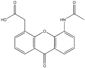 5-アセチルアミノ-9-オキソ-9H-キサンテン-4-酢酸 化学構造式