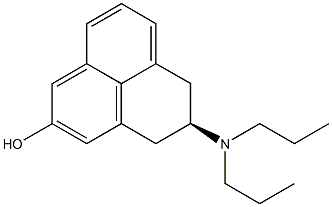 (2R)-2,3-ジヒドロ-2-(ジプロピルアミノ)-1H-フェナレン-5-オール 化学構造式
