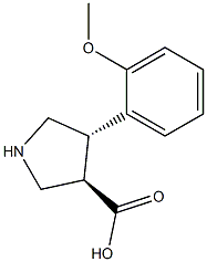 (3R,4S)-4-(2-Methoxyphenyl)pyrrolidine-3-carboxylic acid Struktur