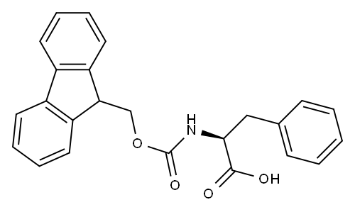 N-芴甲氧羰酰基-L-苯丙氨酸 结构式