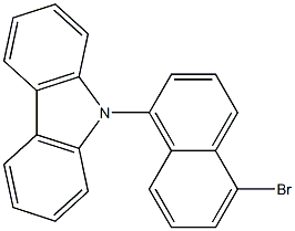 9-(5-溴萘-1-基)-咔唑, , 结构式