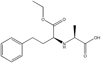 N-[1-(S)-乙氧甲酰基-3-苯丙基]-L-丙氨酸 结构式