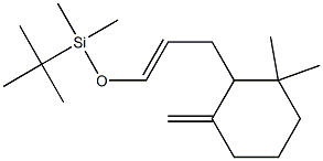 t-Butyl-[3-(2,2-dimethyl-6-methylenecyclohexyl)propenyloxy]dimethylsil ane 结构式
