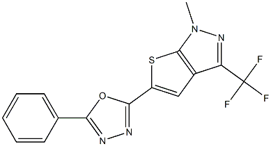 1-methyl-5-(5-phenyl-1,3,4-oxadiazol-2-yl)-3-(trifluoromethyl)-1H-thieno[2,3-c]pyrazole
