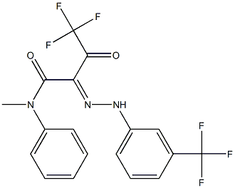 4,4,4-trifluoro-N-methyl-3-oxo-N-phenyl-2-{(E)-2-[3-(trifluoromethyl)phenyl]hydrazono}butanamide