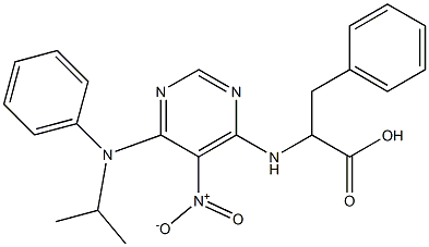 2-{[6-(isopropylanilino)-5-nitro-4-pyrimidinyl]amino}-3-phenylpropanoic acid